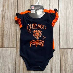 NFL Chicago Bears Football Bodysuit - 2 Piece Set